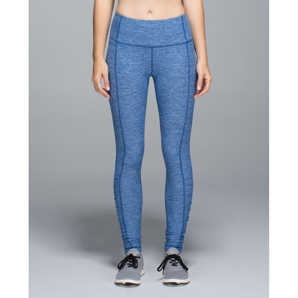 Lululemon Turn Around Tight Legging Workout Running Pants Heathered Ruched z0